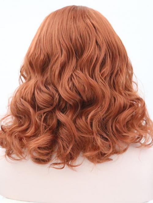 Copper Brown Wavy Lace Front Wig 618 diosawigs