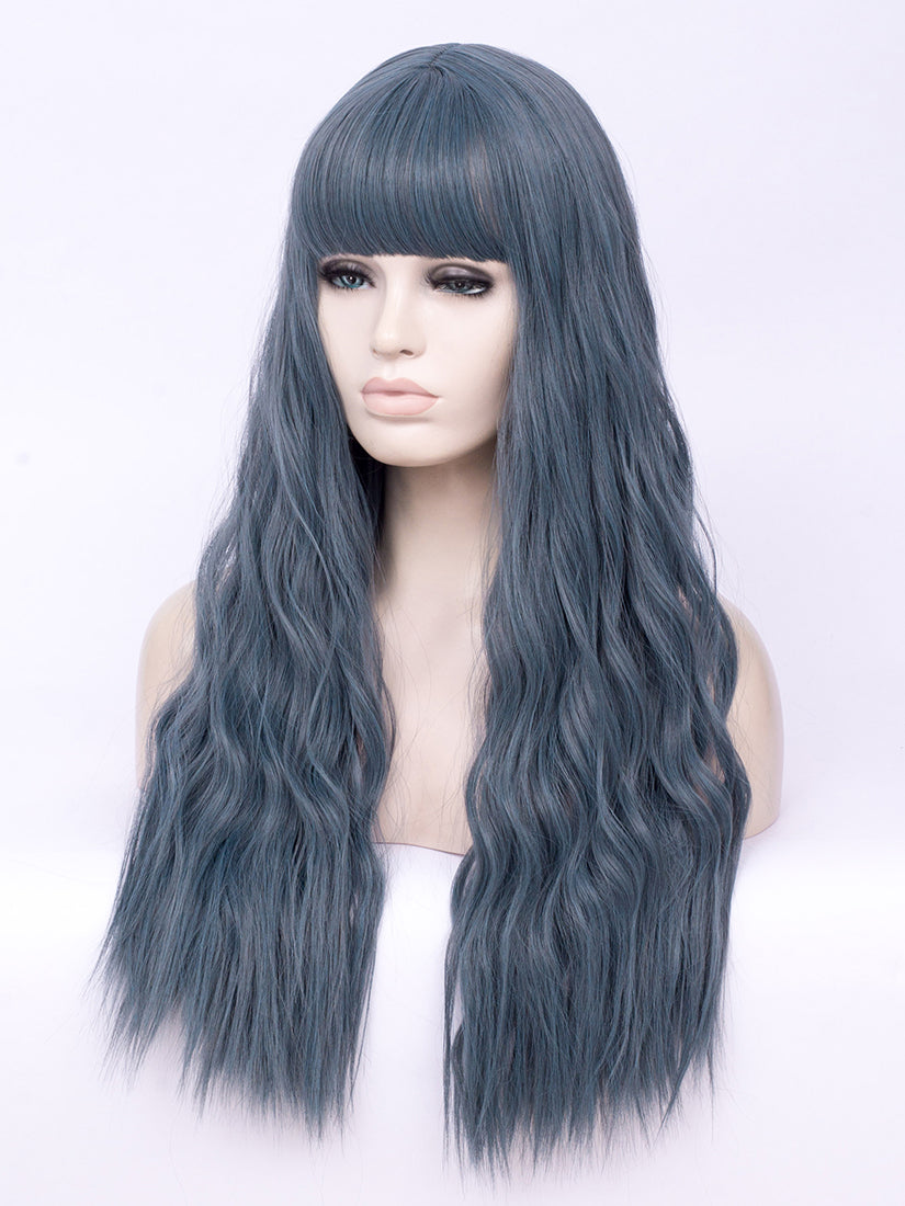 Dusty Blue Wavy Regular Wig 247