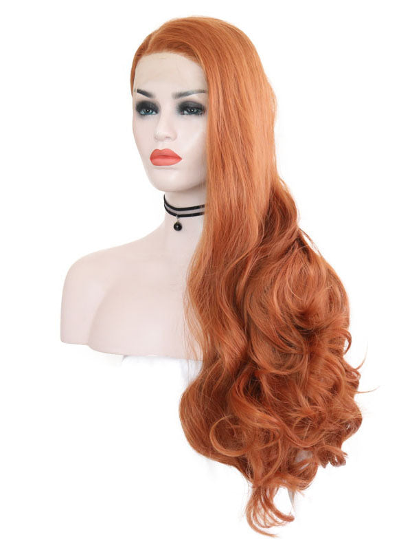 Light Auburn Wavy Lace Front Wig 128 diosawigs