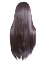 Load image into Gallery viewer, Rooted Wine Red Lace Front Wig 054