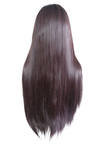 Rooted Wine Red Lace Front Wig 054