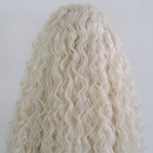 Light Blonde Curly Lace Front Wig 086