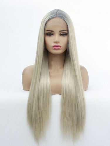 Rooted Sandy Blonde Lace Front Wig 455