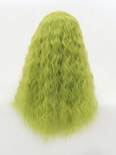 Load image into Gallery viewer, Mustard Green Wavy Lace Front Wig 477