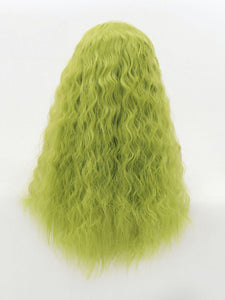 Mustard Green Wavy Lace Front Wig 477