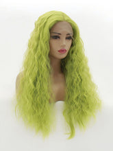 Load image into Gallery viewer, Mustard Green Wavy Lace Front Wig 477