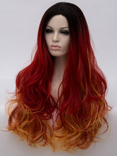 Load image into Gallery viewer, Red Yellow Mixed Regular Wig 284