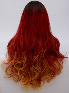 Red Yellow Mixed Regular Wig 284