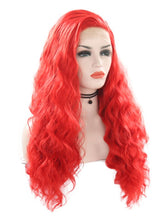 Load image into Gallery viewer, Hot Red Wavy Lace Front Wig 029