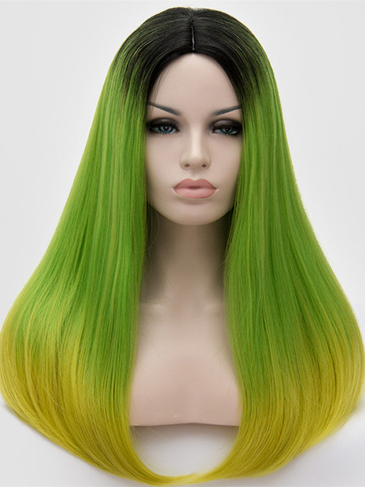 Green on sale yellow wig