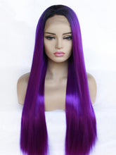 Load image into Gallery viewer, Rooted Mysterious Purple Lace Front Wig 168