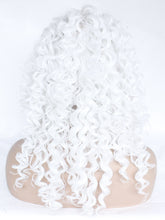 Load image into Gallery viewer, Pure White Curly Lace Front Wig 593