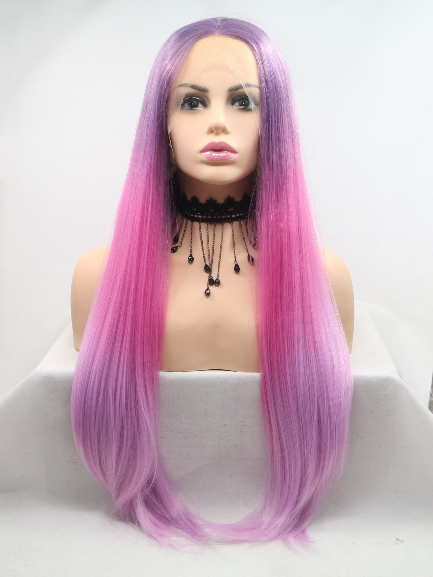 Gradient Violet To Purple Lace Front Wig 146 diosawigs